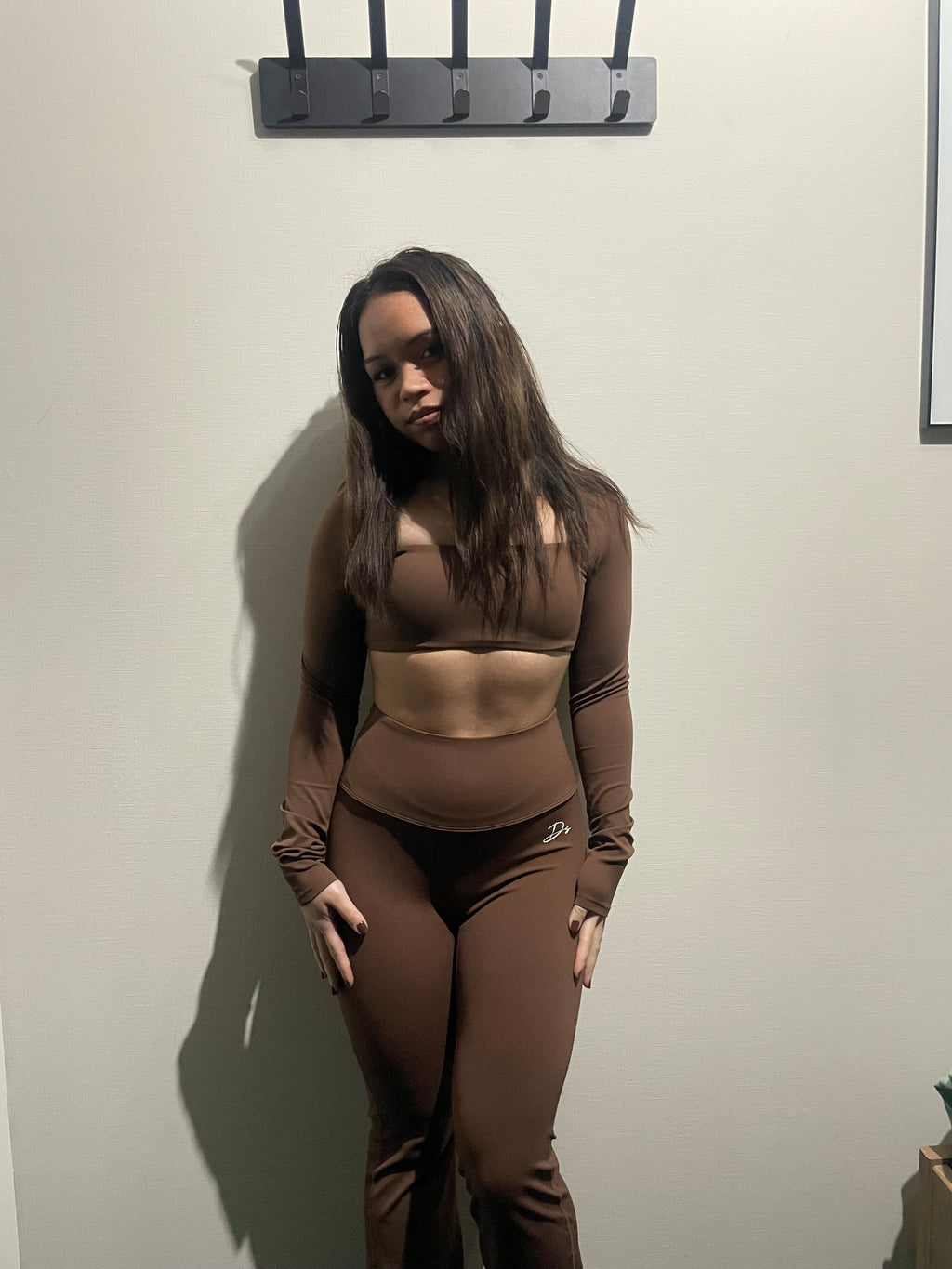 Essentials Flare Leggings Seamless Brown