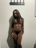 Essentials Flare Leggings Seamless Brown