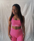 Essentials Backless Sports Bra Seamless Pink