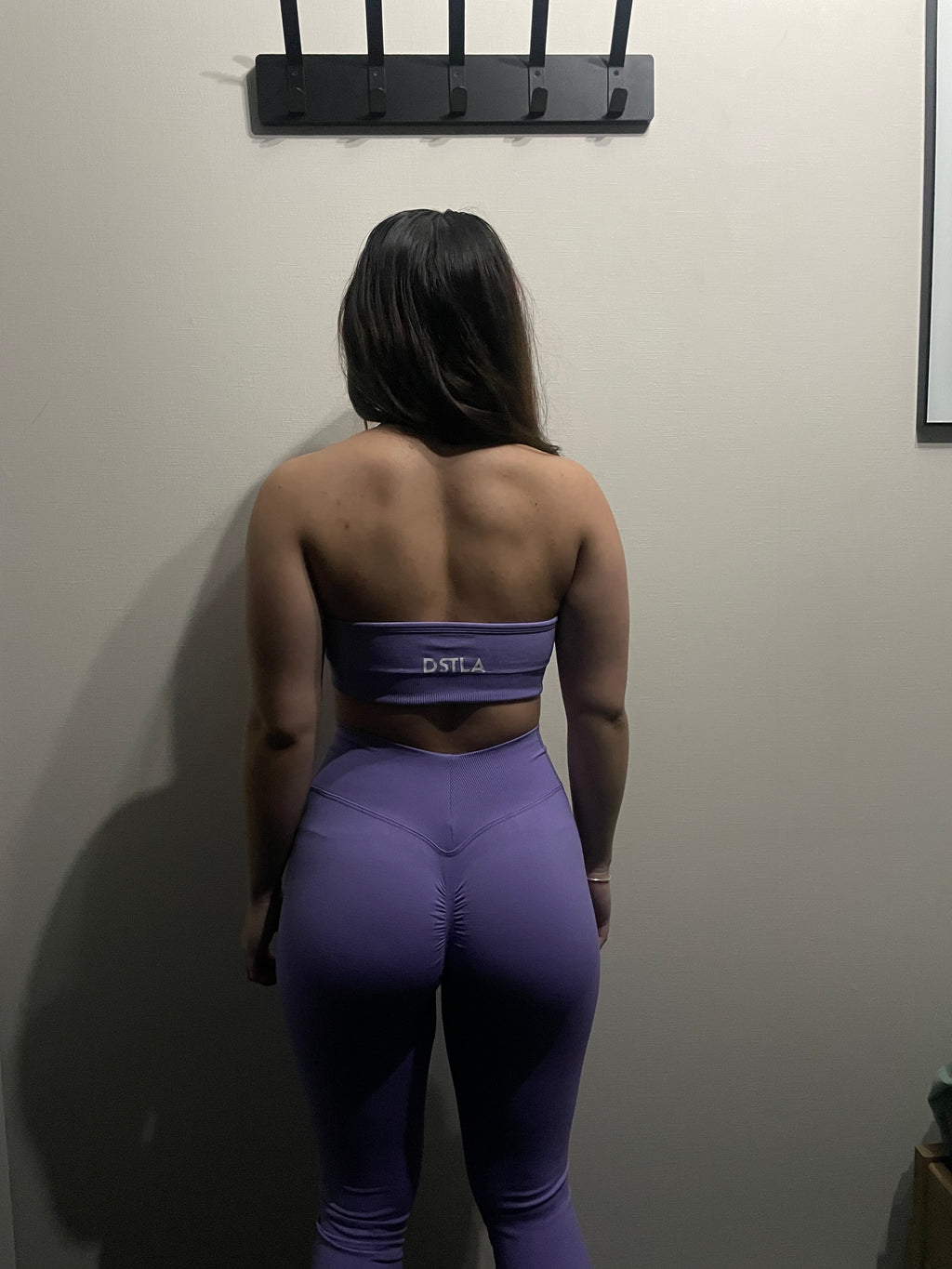 Essentials Halter Sports Bra Seamless Purple