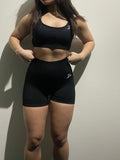 Essentials Backless Sports Bra Seamless Black