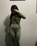 Essentials Flare Leggings Seamless Olive