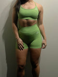Essentials Backless Sports Bra Seamless Green